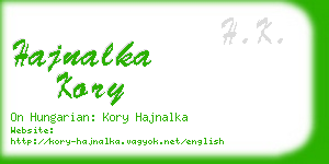 hajnalka kory business card